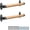 A: 16" (2Pcs, Wood Handle+Black Metal Brackets), variant on Fully Welded Staircase Handrail Iron Handrail Indoor Outdoor Steps Garage Railing Safety Grab Bar for Elderly Branch Shaped 24'' Length 1.3'' Dia