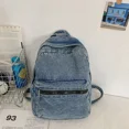thumbnail image 2 of Mochilas vaqueras para mujer 2024 Nueva mochila de moda con cremallera Casual Versátil Venta caliente Simplicidad Estilo básico Bolsas femeninas, 2 of 5