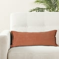 thumbnail image 6 of Ox Bay Nellie 14" x 36" Orange Fringed Cotton Adult Decorative Lumbar Throw Pillow, 6 of 11