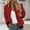 Wine winter polka dot jacket a1, variant on thefmos Women Winter Long Sleeve Zip Front Polka Dot Jackets Casual Blazer Tops Dressy Work Outerwear Trendy Fall Fashion Clothes, Wine L