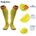 thumbnail image 2 of Lovely Annie Lovely Annie 1 Pair Durable Lightweight Knee High Sports Socks XL002 Size L (Yellow), 2 of 5