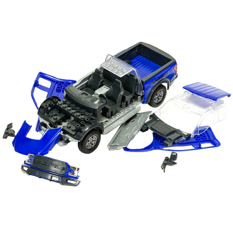Skill 1 Model Kit Ford F 150 Raptor Blue Snap Together Painted Plastic Model  Car Kit Airfix Quickbuild J6037