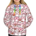 thumbnail image 4 of Hoodies for Women - Pink Cute Pig Love Comfrt Colour Drawstring Women'S Fashion Hoodies & Sweatshirts, Fall Outfits Clothes for Women 2024 Pullover with Kangaroo Pocket, 4 of 7