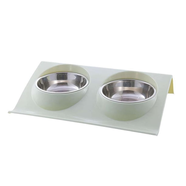 Ruifaya CQJJTKX Comedero elevado para perros, cuenco para perros y gatos, comedero doble elevado para mascotas, cuencos para perros y gatos, comedero doble para mascotas, con 2 cuencos de acero inox