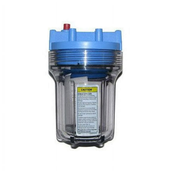 Pentek 158110 is a Clear Filter Housing featuring 3/8" FPT and pressure release button