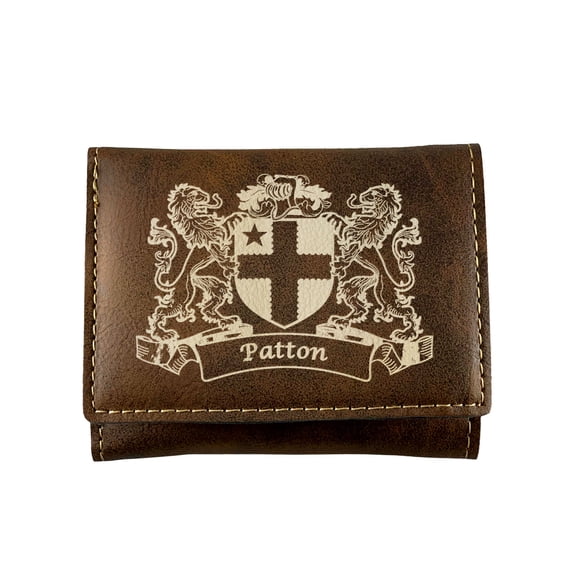 Patton Irish Coat of Arms Rustic Leather Wallet