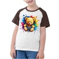 thumbnail image 4 of RXIRUCGD 2025 Vêtements d'Été pour Enfants Tout-Petits Garçons Filles Mode Mignon Col Rond Imprimé Manches Courtes Haut, 4 of 7