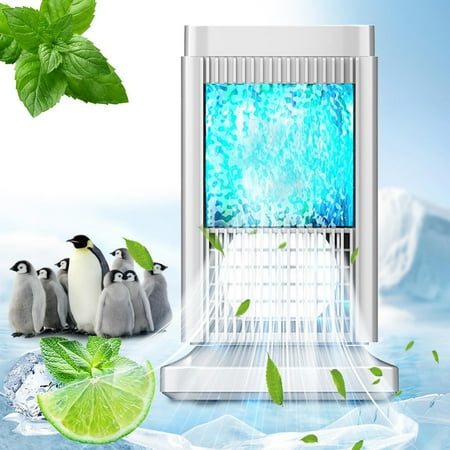 

Clearance & Promo Semiconductor Refrigeration -Conditioner Portable -Cooler Powerful 3-Speed Visible Cold Quiet Desktop Cooler Fan for Bedroom Office Living Room As show Akmoler