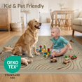 thumbnail image 4 of ODIKA 4'x6' Ultra-Soft Area Rug, Minimalist Bordered Terrain Motif Map Wavy Abstract Topographic Flowing Dynamic None Washable, Bare feet friendly, Silk-Touch for Bedroom Home office, 4 of 7