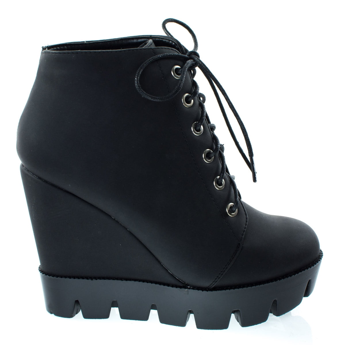bamboo black ankle boots