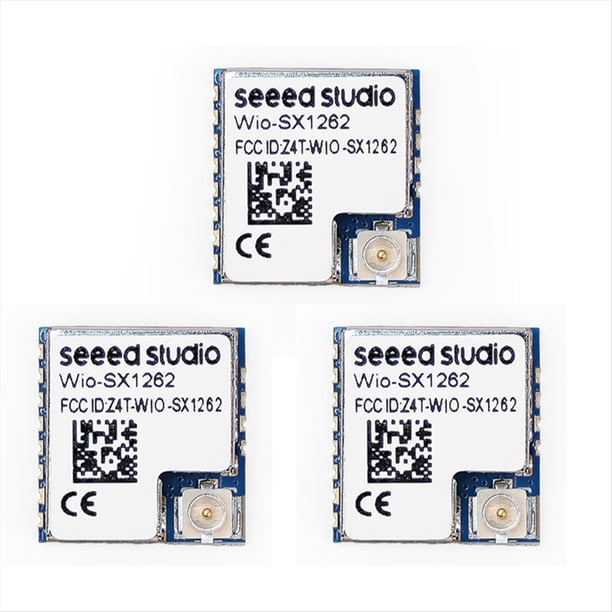 Módulo Inalámbrico Seeed Wio-SX1262 de 3 Piezas SX1262 Integrado Compatible con LoRa y LoRaWAN en EU868 y US915
