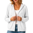 thumbnail image 2 of CHGBMOK Women's Plus Size Hooded Cardigan Lightweight Button Down Cardigan Long Sleeve Soft Knit Sweater Jacket, 2 of 9