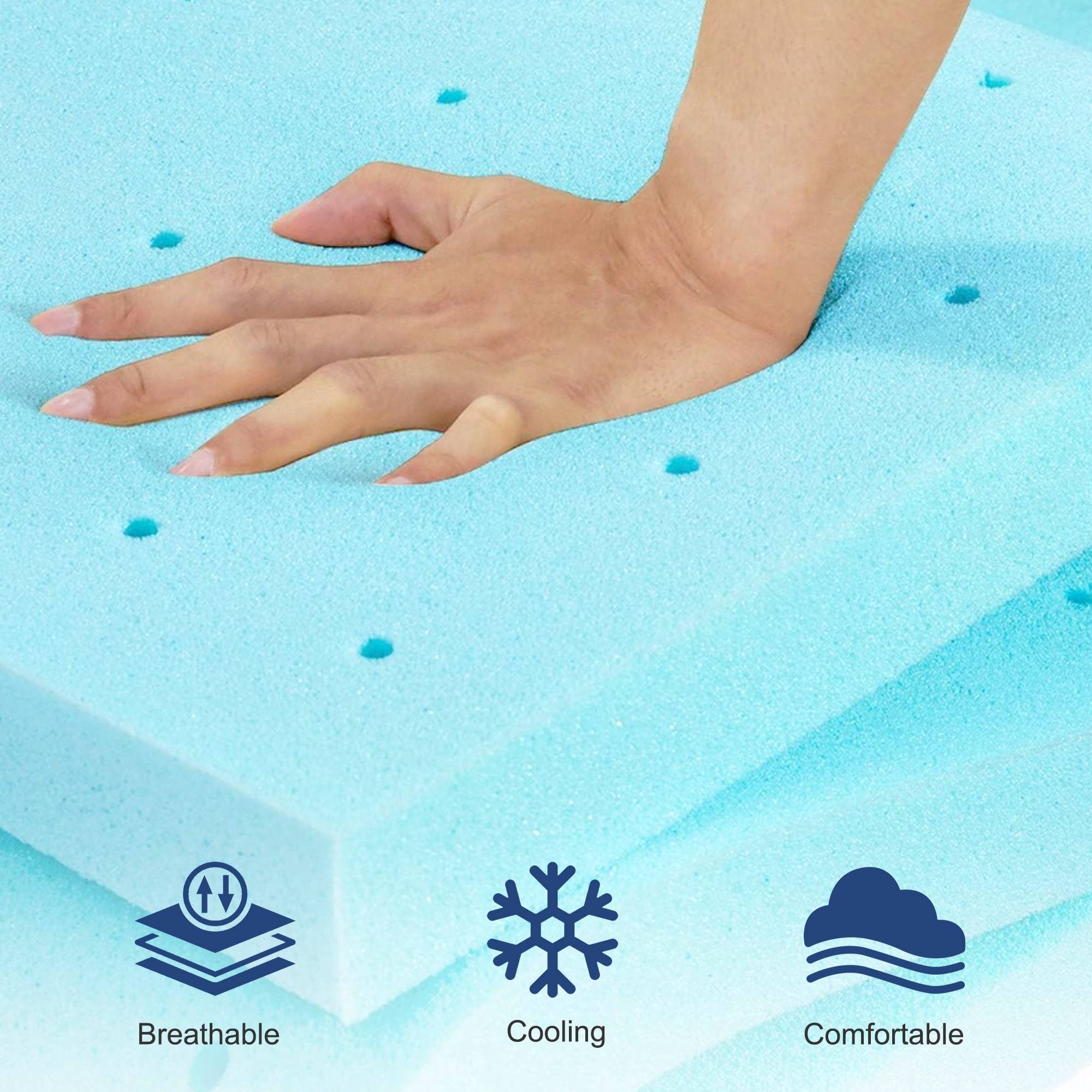 King Size Mattress, GELBIY 12" Medium Gel Memory Foam Mattress in a Box for Adult