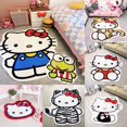 thumbnail image 2 of Alfombra de Hello Kitty con dibujos animados para niños, alfombrilla antideslizante de terciopelo con memoria, algodón, absorbente, para Baño Fivean unisex, 2 of 2