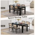 thumbnail image 5 of 63-Inch Dining Table for 4-6 People, Rectangular Wooden Kitchen Table, L-Shaped Legs, 330 LBS Weight Capacity, Modern Farmhouse Dinette Table for Restaurant, Living Room, Family (Black), 5 of 18