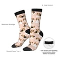 thumbnail image 4 of Rateoe Beagle Dog On Brown for Women Casual Calf Socks - Cute Crew Socks - Thin Soft Above Ankle Socks Size 5-11, 4 of 6