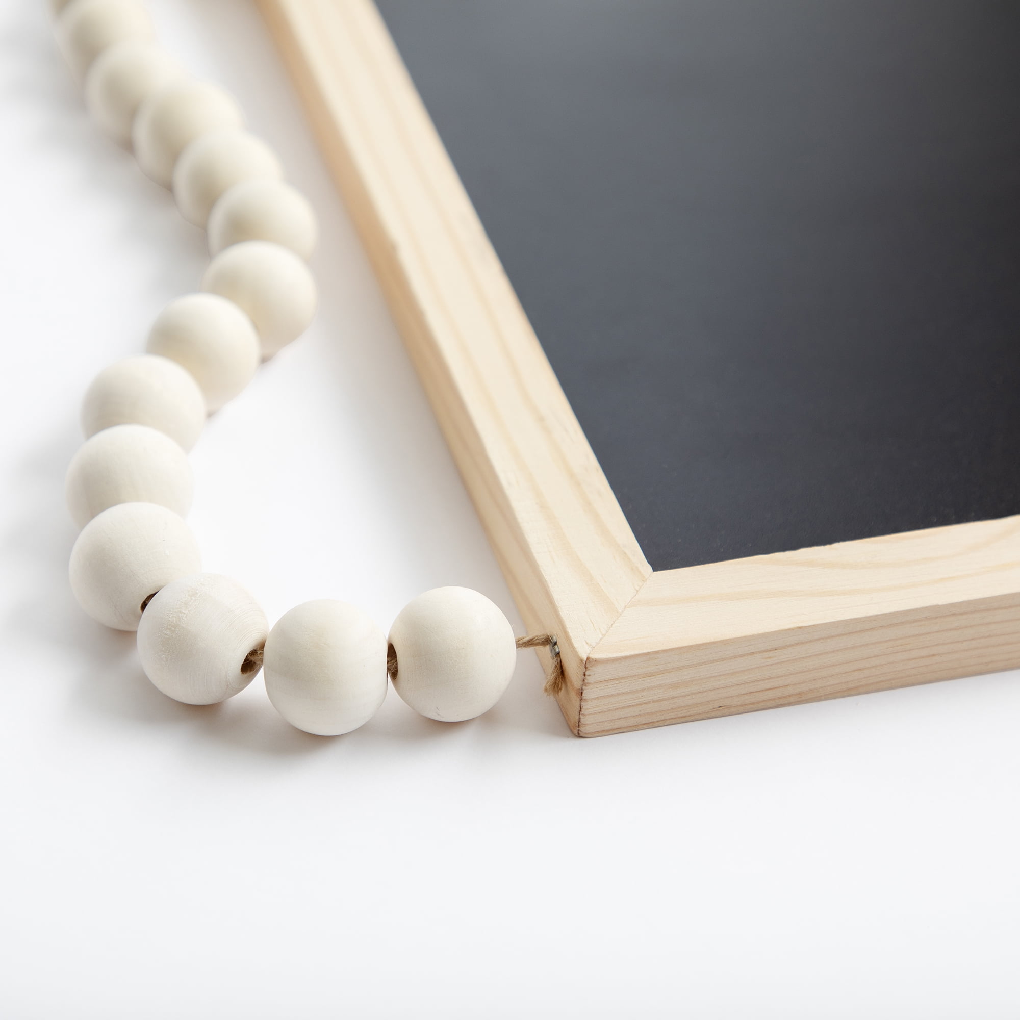 Hello Hobby DIY Natural Wood Frame Chalkboard with Beaded Handle