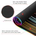 thumbnail image 4 of Black Plaid Pattern RGB Gaming Mouse Pad Large Keyboard Mat Rubber Base 13 Light Modes, 4 of 6
