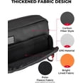 thumbnail image 2 of Motorcycle Handlebar Bag with Waterproof Cover Universal Bicycle Handle Bar Tool Bag for Front Fork Sissy Bar Compatible with Cruiser Softail Dyna Sportster Dirtbike Carbon Fiber, 2 of 5