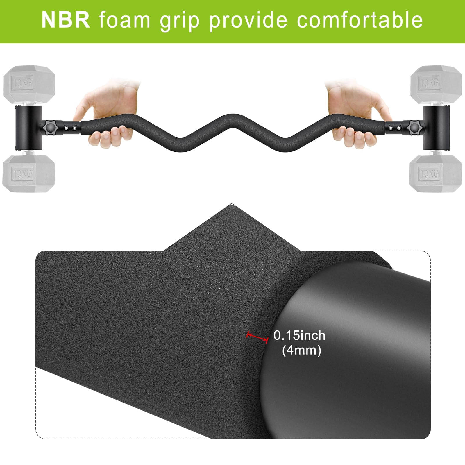 Adjustable Dumbbell To Barbell Converter - Ez Curling Bar Adapter Versatile Weightlifting Equipment For Home Gym