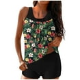 thumbnail image 2 of UPPADA Womens Two Piece Bathing Suit 2025 Modest High Waist Swimwear Elastic Floral Swimsuit with Shorts Tummy Control Sporty Beachwear Swim Suit with Shorts Army Green,L, 2 of 6