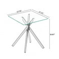 thumbnail image 2 of Glass End Table for Living Room Set of 2, Holaki 17.72" Modern Square Side Table with Tempered Glass Top & Metal Legs, Small Glass Table for Bedroom Office, Gold, 2 of 9
