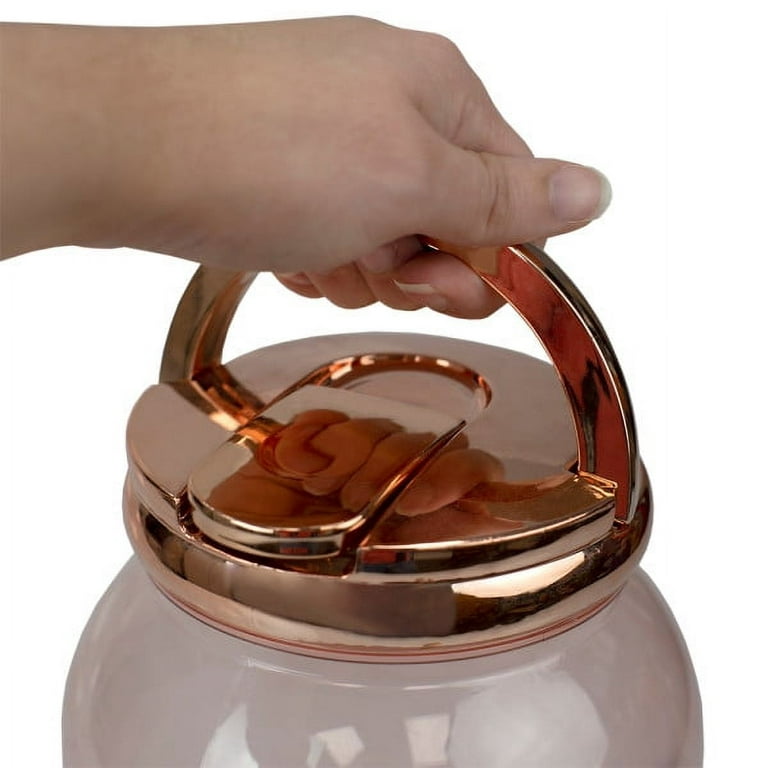 Wildon Home 7.5 qt Stainless Steel Single Juice Drink Dispenser Gold Accents Rosdorf Park Color: Gold