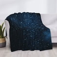 thumbnail image 3 of Yiaed Blue Glitter Retro Print Blanket Throw Blanket Soft Cozy Flannel Blanket for Home Bed Sofa Couch Chair-60"x50", 3 of 6