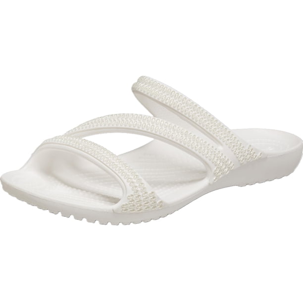 Sandalias Crocs Kadee II para Mujer, Ligera, con Tiras, Blancas, Talla 8