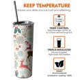 thumbnail image 6 of 20oz Multicolor Christmas Deer Pattern Skinny Tumblers Stainless Steel Tumbler with Lid and Straw,Vacuum Insulated Double Wall Travel Tumbler Cups with Cleaning Brush for Coffee,Tea, 6 of 6