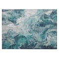 thumbnail image 2 of Addison Rugs Chantille Indoor/Outdoor Transitional Abstract Teal Washable Rectangle Rug, 1'8" x 2'6", 2 of 5
