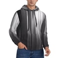 thumbnail image 2 of Lsque Monochrome Abstract Lines Pattern Casual Men's Hoodie,Hooded Sweatshirt with Kangaroo Pocket,Pullover Hoodie-Small, 2 of 7