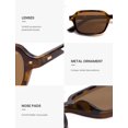 thumbnail image 4 of Gafas de Sol SOJOS Rectangulares de Moda Polarizadas SJ2610 Marrón, 4 of 5