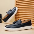 thumbnail image 6 of New 2026-Men's New Low-Top Flat Sole Simple Fashionable British Style Business Shoes, Trendy Men's Shoes Breathable Slip-On Casual Versatile Loafers,, 6 of 9
