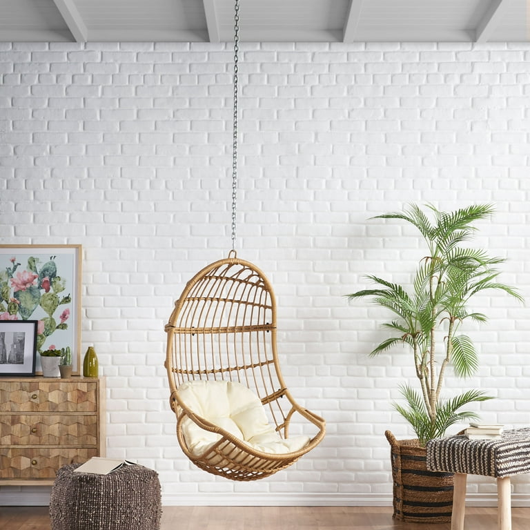 GDF Studio Ottawa Outdoor/Indoor Rattan Swing Hanging Chair GDF Studio Ottawa Outdoor/Indoor Rattan Swing Hanging Chair