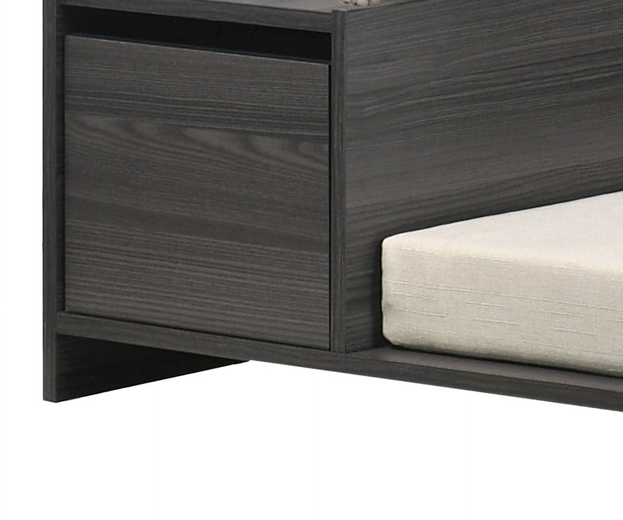 47"W Modern Comfy Pet Bed with Cushion and Side Storage Compartment