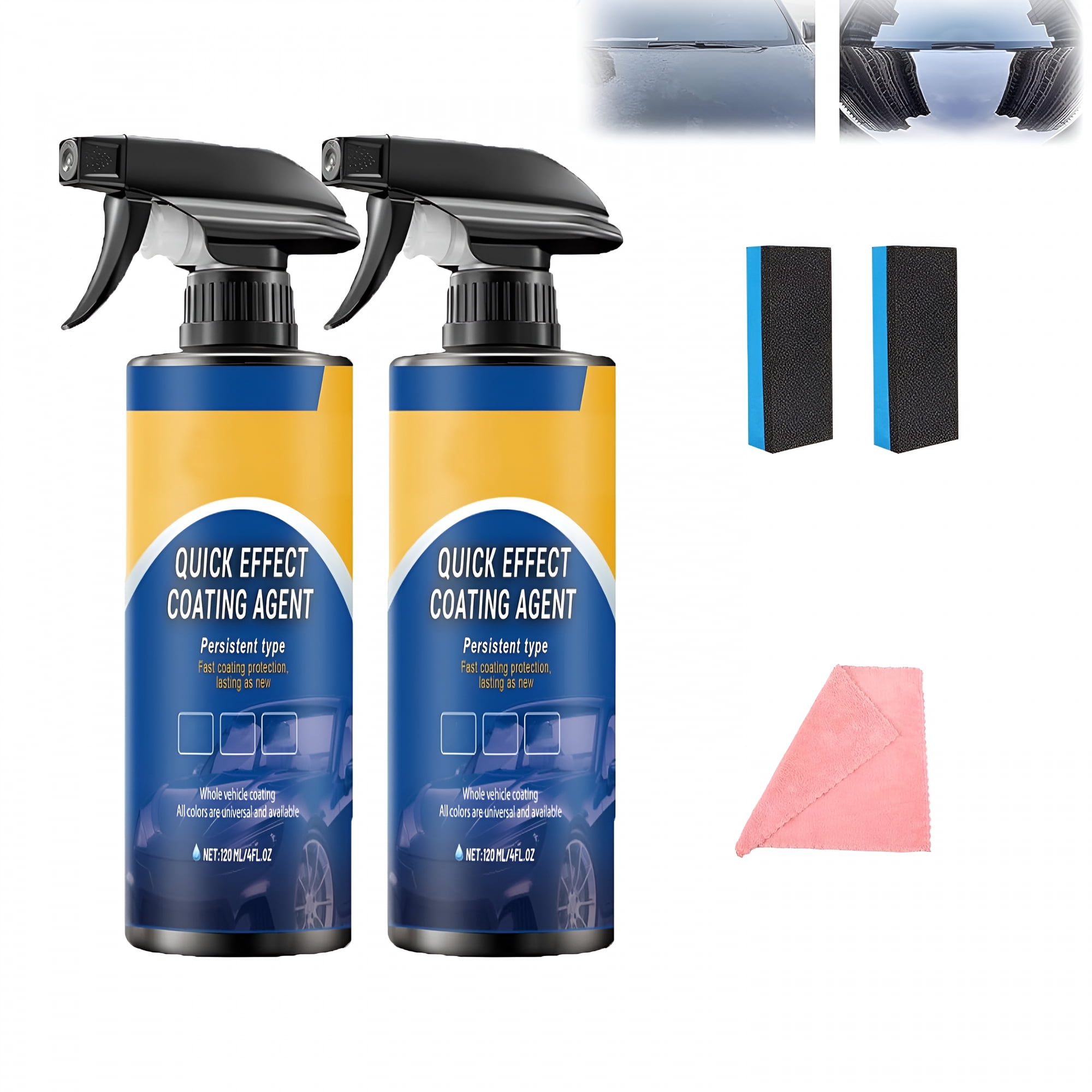 VELIMO 2026 New Nano Quick Coat Restore,Car Coating Spray,Advanced Car Quick-Acting Coating Agent Spray,Car Glass Oil Film Cleaning Agent for Shine&Protection(2Pcs)