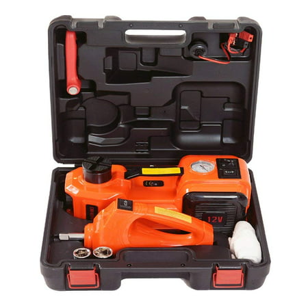 ROGO Electric Hydraulic Car Jack with Impact Wrench, 5 Ton Floor Jack, 3 in 1 Tire Change Kit with Inflator Pump, LED