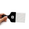 thumbnail image 2 of Pawsdot Steel Pin Comb Black Wide Teeth for Detangling Thick Hair Styling, 2 of 5