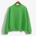 thumbnail image 2 of Tweang Womens Fuzzy Sweater Crew Neck Sweater for Women Thin Sweaters for Women Lightweight Turtle Neck Tank Tops for Women Long Sleeve Undershirt for Women Fall Sweaters Green L, 2 of 5