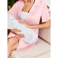 thumbnail image 6 of Avidlove Button Down Nightgowns for Women Ruffle Short Sleeve Sleep Shirts Comfy Nightshirts V Neck Pajamas Dress Sleepwear, 6 of 7