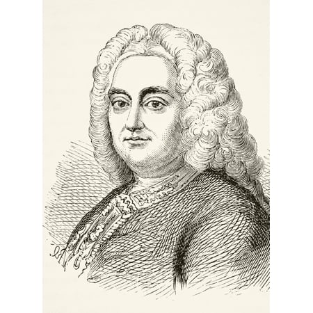 George Frideric Handel 1685 To 1759 German Born English Composer Of The Late Baroque Era From The National And Domestic History Of England By William Aubrey Published London Circa 1890 Stretched