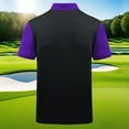 thumbnail image 6 of ZCFZJW Mens Golf Shirt Short Sleeve Sport Moisture Wicking Color Block Printed Athletic Workout Tees Shirts Lightweight Collared Casual T-Shirt Purple L, 6 of 6
