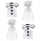 thumbnail image 5 of 2 pares/4 Uds. Suministros de boda juego de botellas de vino de boda decoraciones de vino tinto, 5 of 8