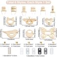 thumbnail image 2 of 1 Box 6 Sets 6 Styles Clasp Bag Buckle Purse Turn Lock Clutches Closure Alloy Bag Twist Lock Accessories Light Gold DIY Shoulder Bag Handbag Purse Making Hardware Accessory, 2 of 6