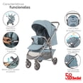 thumbnail image 3 of Carriola de Viaje Plegable con Portabebe Manubrio Reverisble-Turquesa, 3 of 6