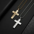 thumbnail image 3 of TYHLZJ Personality Creative Design Religious Jesus Christ Cross Pendant Amulet Simple Men's and Women's Necklace,Silver, 3 of 4