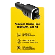 Scosche Bluetooth FM Transmitter Dual 12W USB-C and USB-A Charging Ports Black BTFM8-SP