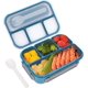 thumbnail image 1 of Caja Bento de 1300 ml, contenedor de alimentos con 4 compartimentos y cubiertos, 1 of 5