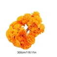 thumbnail image 3 of Bfogop LED Marigold Garland Lights 9.8ft 20 LED Artificial Marigold Flowers Home Decor Orange Fairy Curtain Lights Battery Operated for Day of The Dead Party Decoration Diwali Indian Party, 3 of 6